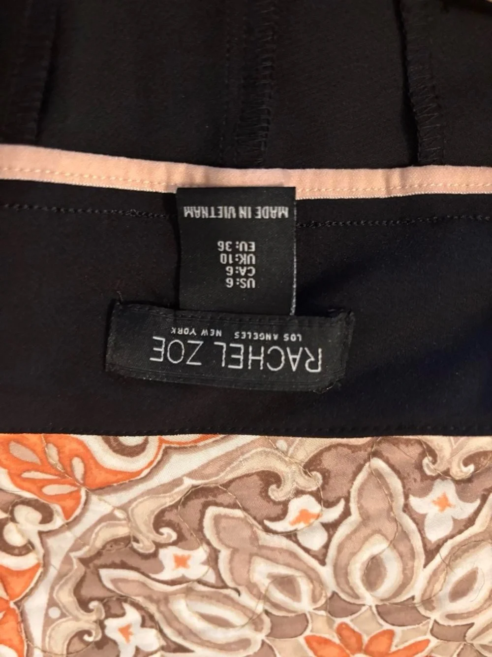 Rachel Zoe Black Track Pants with Flared Legs